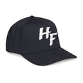 HF Logo Baseball Cap – Casual Athletic Hat with Distressed Brush Script